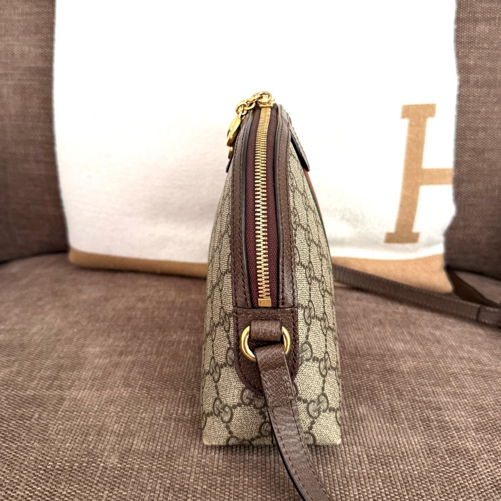 Authentic Gucci Ophedia dome crossbody bag brown monogram supreme canvas - Picture 6 of 16